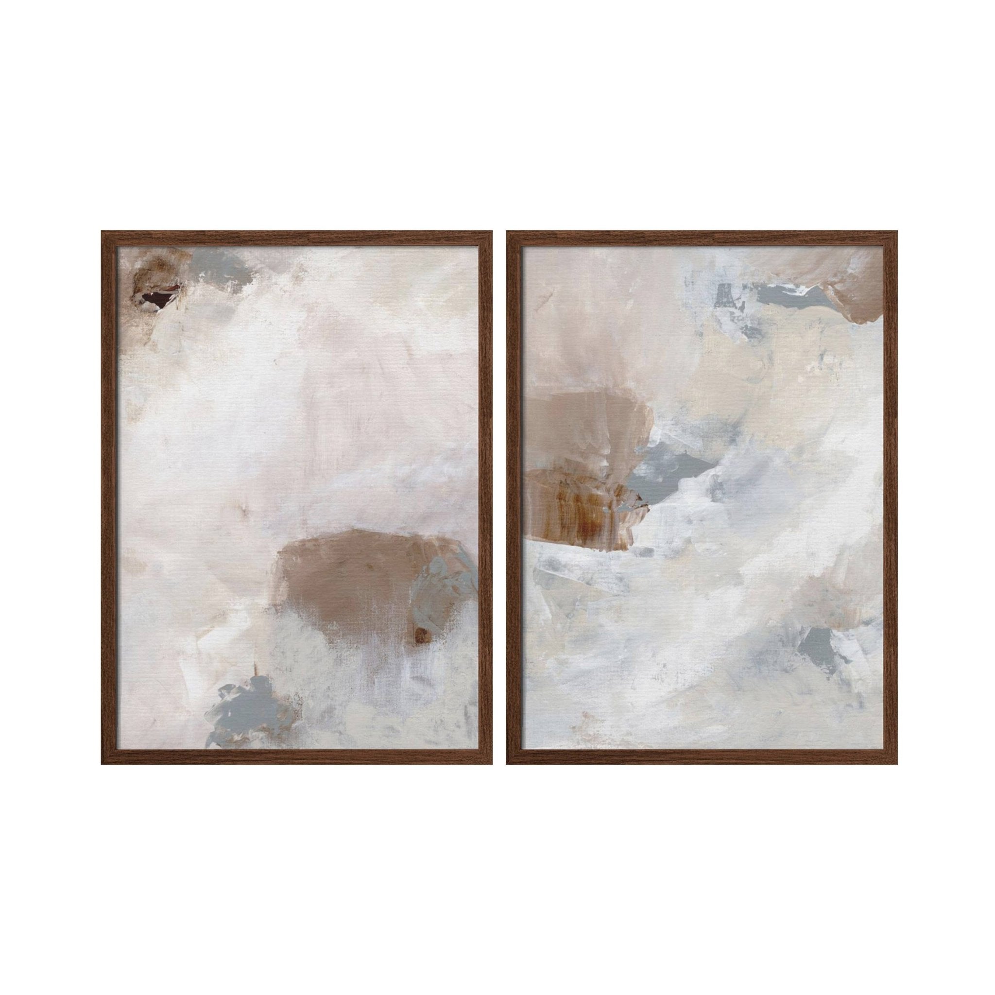 "Years Gone By" Set of Two Framed Textured Wall Art - HER Home Design Boutique